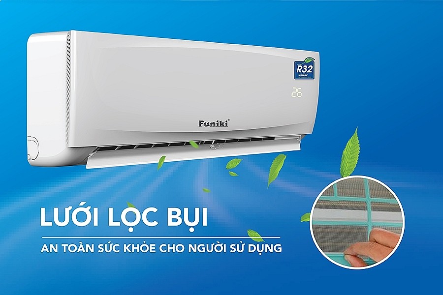 Điều hoà Funiki 1 chiều 24000 BTU HSC24TMU 6 lưới lọc bụi thông minh giải quyết vấn đề ô nhiễm môi trường