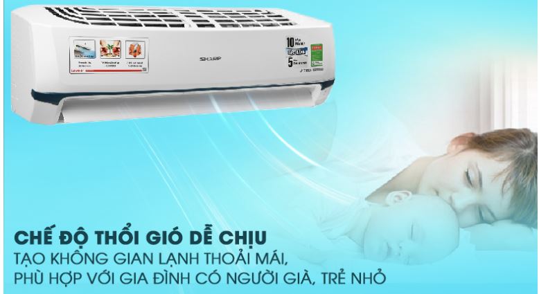 Điều hòa Sharp AH-X10ZEW sở hữu chức năng thổi gió dễ chịu