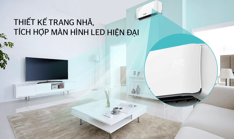 1. Điều hoà Sunhouse 9000BTU SHR-AW09C310 có thiết kế sang trọng, hiện đại