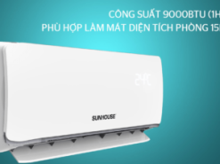 2. Điều hoà Sunhouse 1 chiều 9000BTU SHR AW09C310 phù hợp cho phòng diện tích dưới 15m2