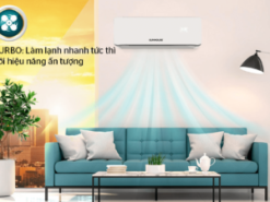 5. Làm lạnh nhanh với chế độ Turbo tiện lợi trên máy lạnh Sunhouse AW09C310