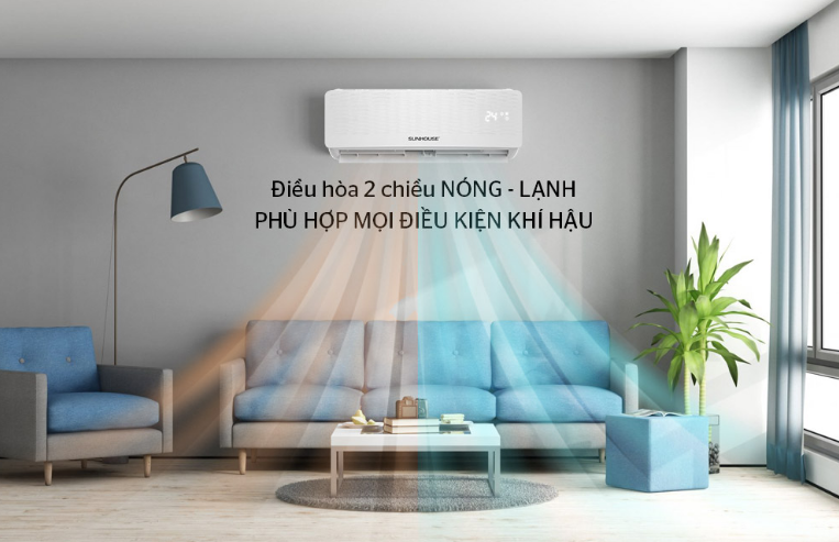 3. Điều hòa nhập khẩu Sunhouse SHR-AW24H110 có 2 chiều sưởi ấm/ làm lạnh