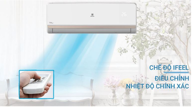 Điều hòa Electrolux ESV12CRR-C2 12000BTU 1 chiều inverter 9 5. Chế độ điều chỉnh nhiệt độ chính xác iFeel đắm mình trong không gian mát lạnh chuẩn cài đặt