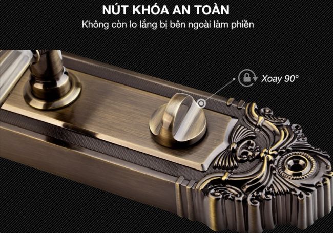 6. Nút khoá an toàn, khoá riêng tư từ bên trong tiện ích