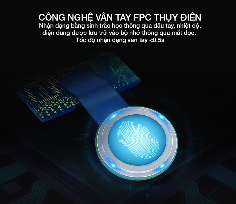 5. Công nghệ vân tay FPC với độ bảo mật cao