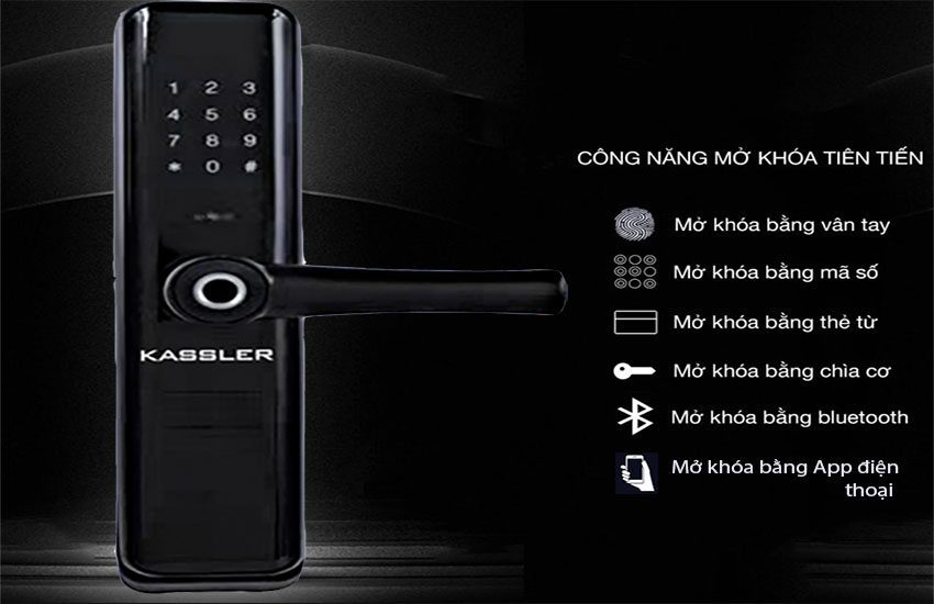 Khoá điện tử Kassler KL-669 trang bị 6 phương thức mở tiện dụng