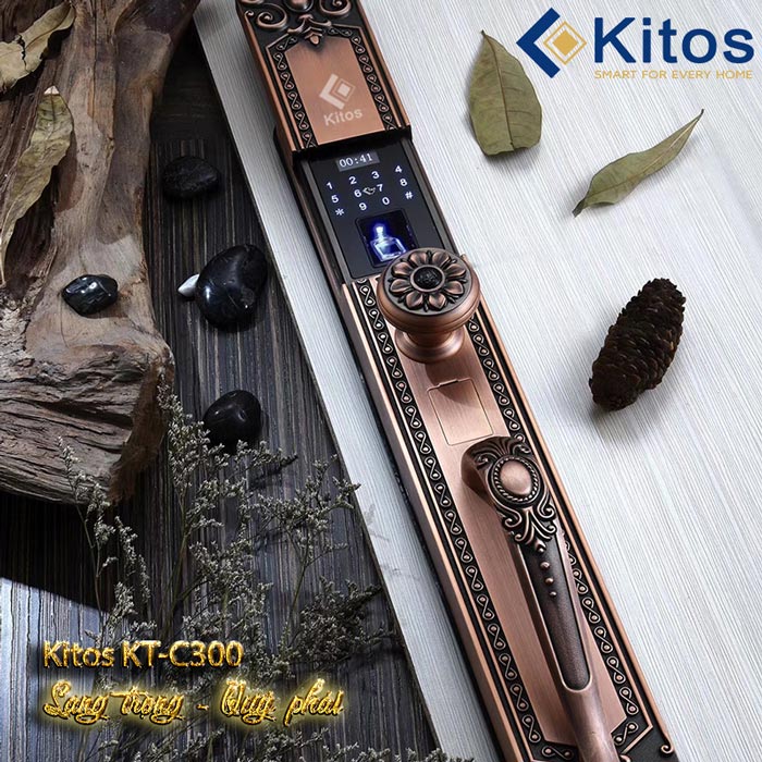 2. Khoá cửa thông minh Kitos KT C300 lắp đặt cho nhiều kiến trúc, chất liệu cửa