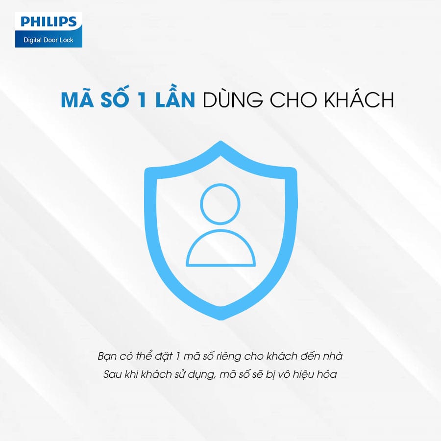 7. Khoá điện tử Philips 5100-5HBKS với mã số ảo chống nhìn trộm