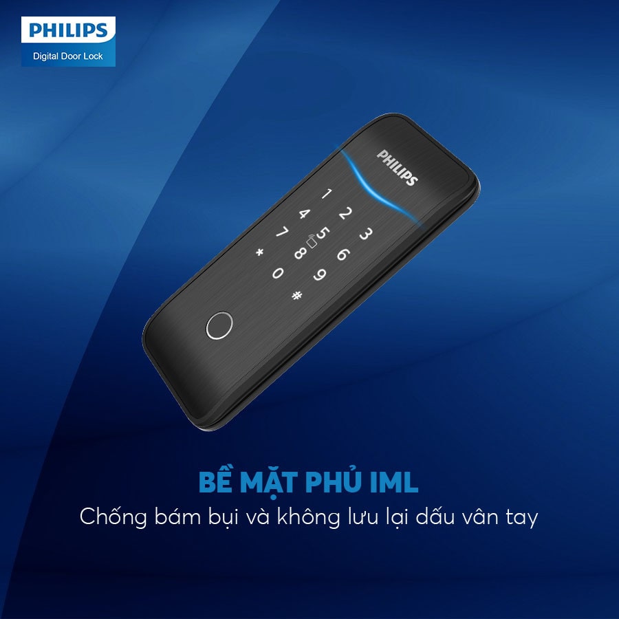 2. Bề mặt khoá điện tử Philips 5100-5HBKS phủ IML cao cấp 