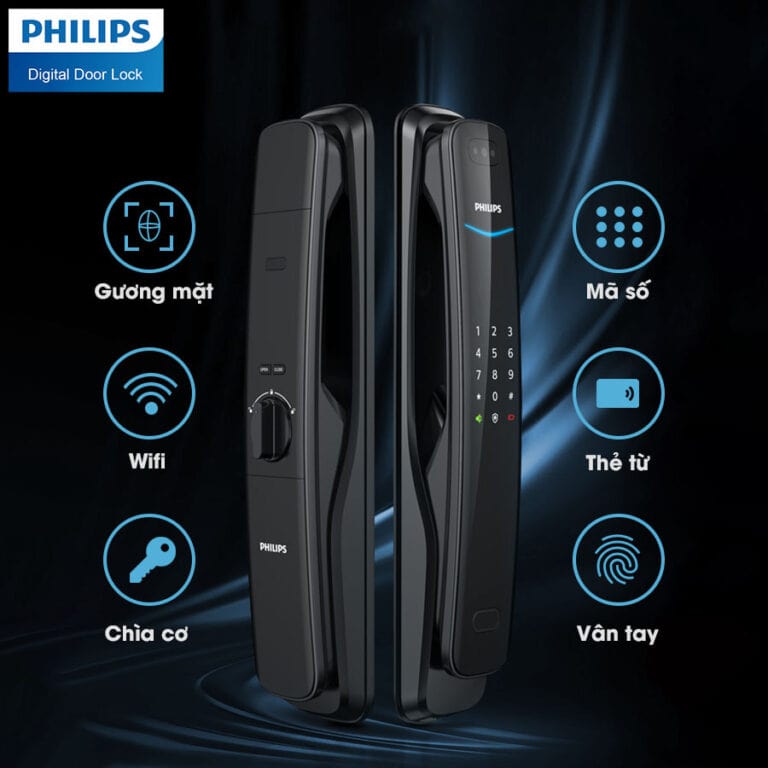 2. Khóa cửa thông minh Philips DDL702 trang bị đa dạng phương thức mở khoá