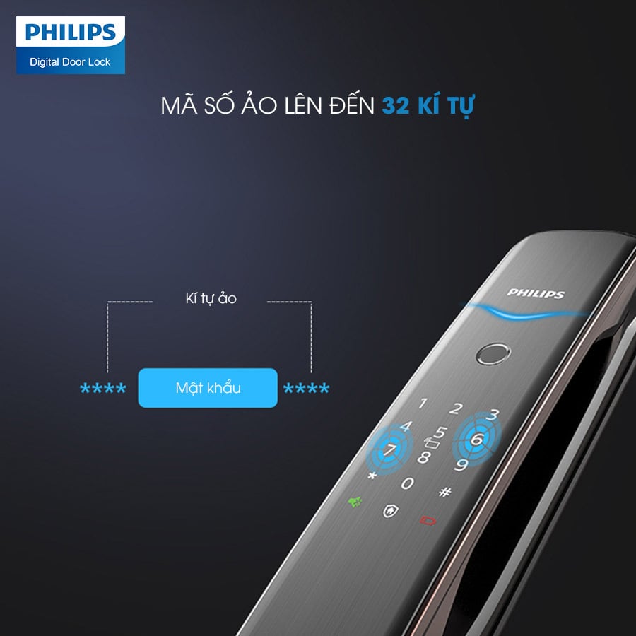 7. Công nghệ mã số với tính bảo mật cao trên khoá thông minh Philips-DDL702E