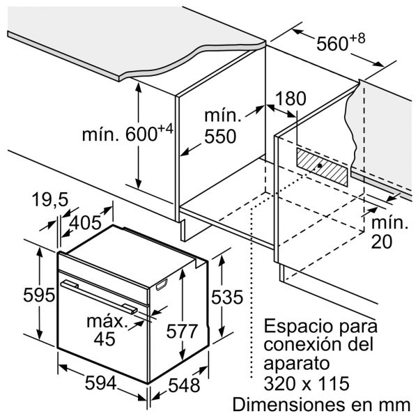 4. Thông tin kỹ thuật lò nướng Bosch HBG635NS1