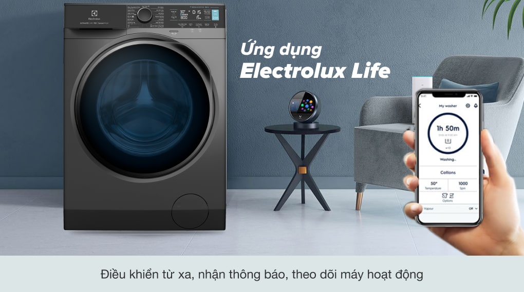 Máy giặt Electrolux Inverter 10 kg EWF1042R7SB 7 Điều khiển máy giặt từ xa thông qua ứng dụng Electrolux Life