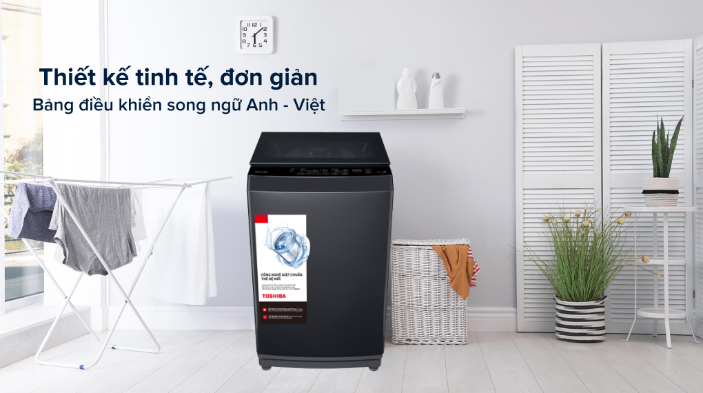 Máy giặt Toshiba 8 kg AW-M905BV(MK) 10 Tổng quan thiết kế máy giặt Toshiba 8 kg AW-M905BV(MK)