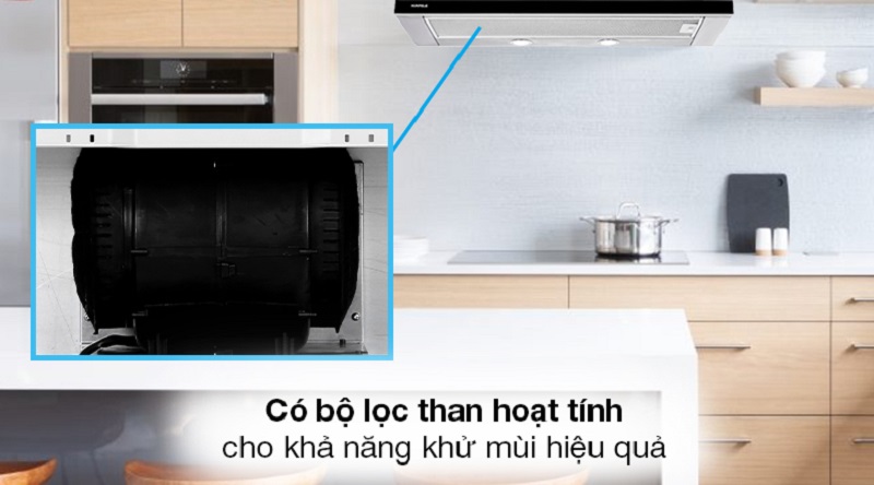 Máy hút mùi Hafele HH-TT70A 533.86.817 7 3. Máy hút mùi Hafele HH-TT70A 533.86.817 khử mùi bằng than hoạt tính