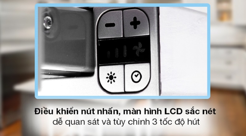 Máy hút mùi Hafele HH-TT70A 533.86.817 6 2. Được điều khiển bằng nút ấn điện tử