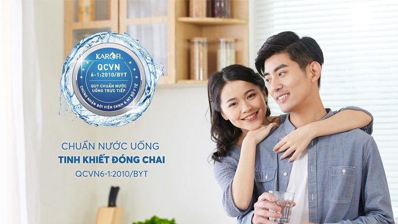 Máy lọc nước Karofi Livotec 600 10 Nước sau lọc đạt chuẩn nước uống tinh khiết đóng chai QCVN 6-1:2010 BYT
