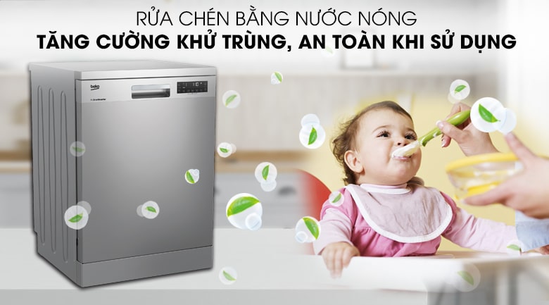 Công nghệ rửa nước nóng và chức năng sấy giúp diệt khuẩn tối ưu