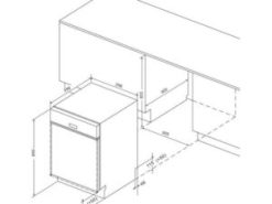 9. Kích thước sản phẩm của máy rửa bát KAFF KF A45UVTFT