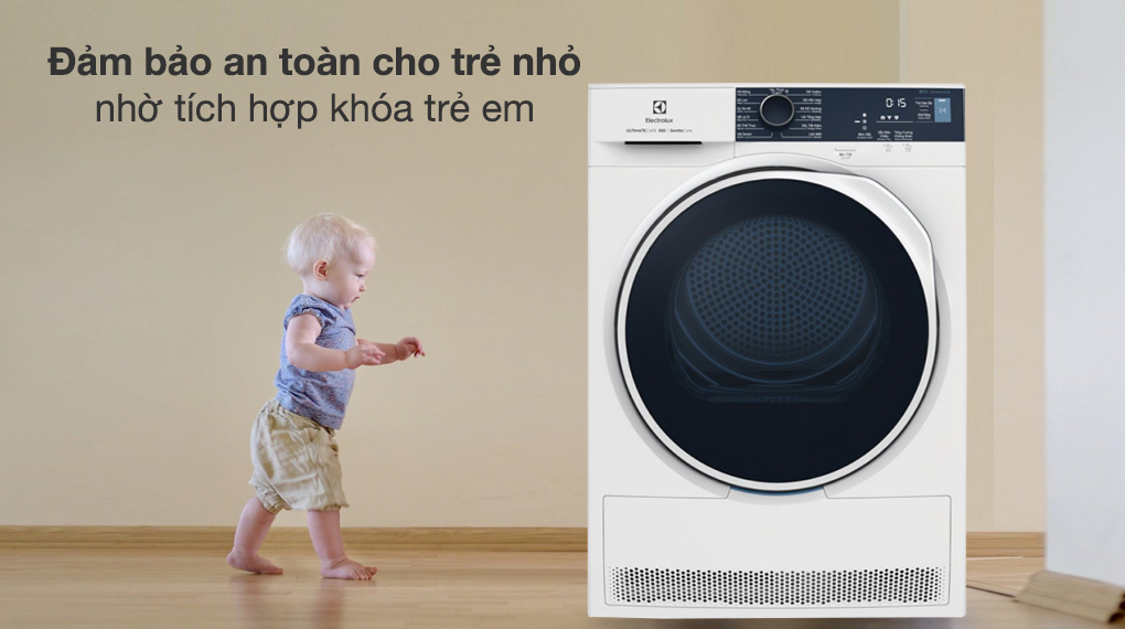 Máy sấy bơm nhiệt Electrolux UltimateCare 8 kg EDH804H5WB 8 Máy sấy bơm nhiệt Electrolux 8 kg EDH804H5WB - Tiện ích
