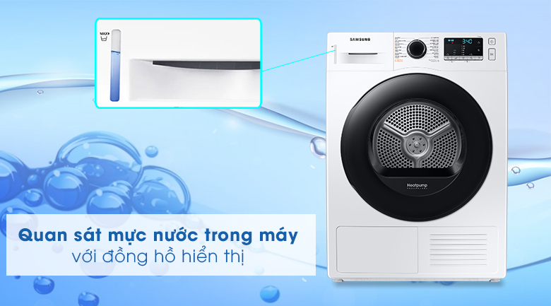 Máy sấy bơm nhiệt Samsung 9 kg DV90TA240AE/SV 10 Máy sấy quần áo Samsung DV90TA240AE/SV với bảng điều khiển hiển thị bằng màn hình Led vô cùng rõ ràng