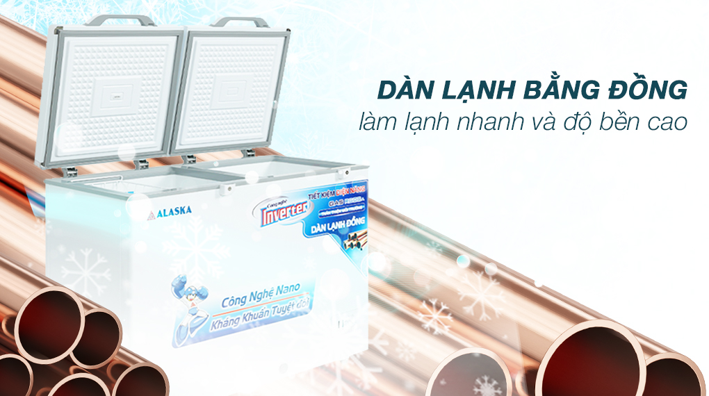 Tủ đông Alaska Inverter 221 lít BCD 3568CI - Công nghệ làm lạnh Tủ đông Alaska Inverter 221 lít BCD 3568CI - Công nghệ làm lạnh