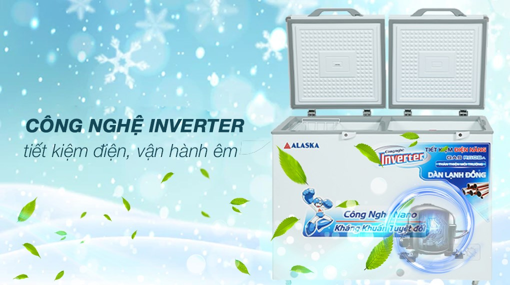 Tủ đông Alaska Inverter 221 lít BCD 3568CI - Công nghệ tiết kiệm điện Tủ đông Alaska Inverter 221 lít BCD 3568CI - Công nghệ tiết kiệm điện