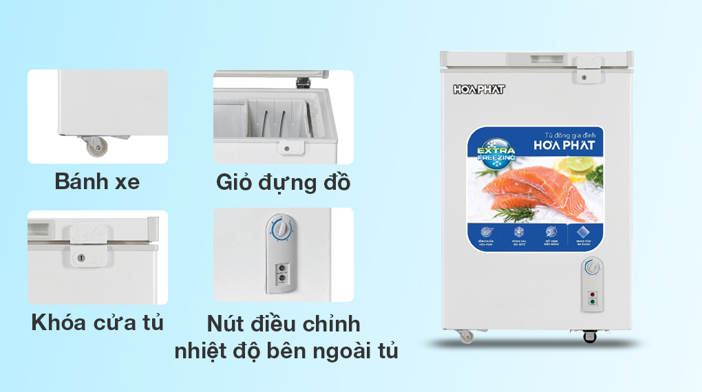 Tủ đông Hòa Phát 107 lít HPF AN6107 - Tiện ích Tủ đông Hòa Phát 107 lít HPF AN6107 - Tiện ích