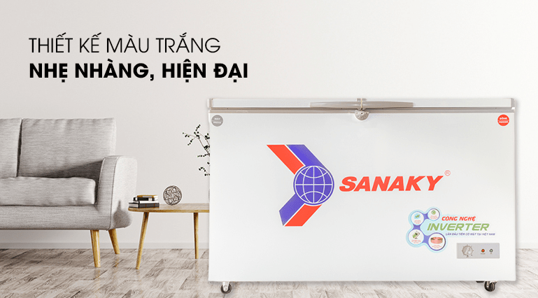 Tủ đông Sanaky 280 lít VH-4099W3 có thiết kế tinh tế, hiện đại
