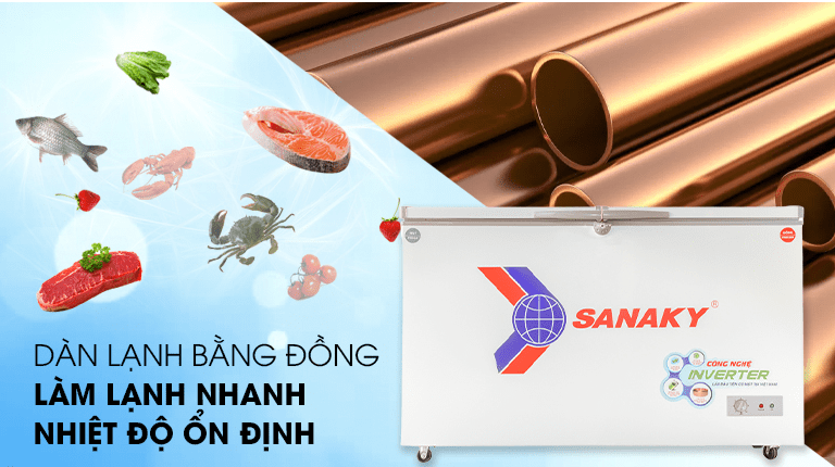 Làm lạnh nhanh, nhiệt độ ổn định nhờ dàn lạnh bằng đồng nguyên chất