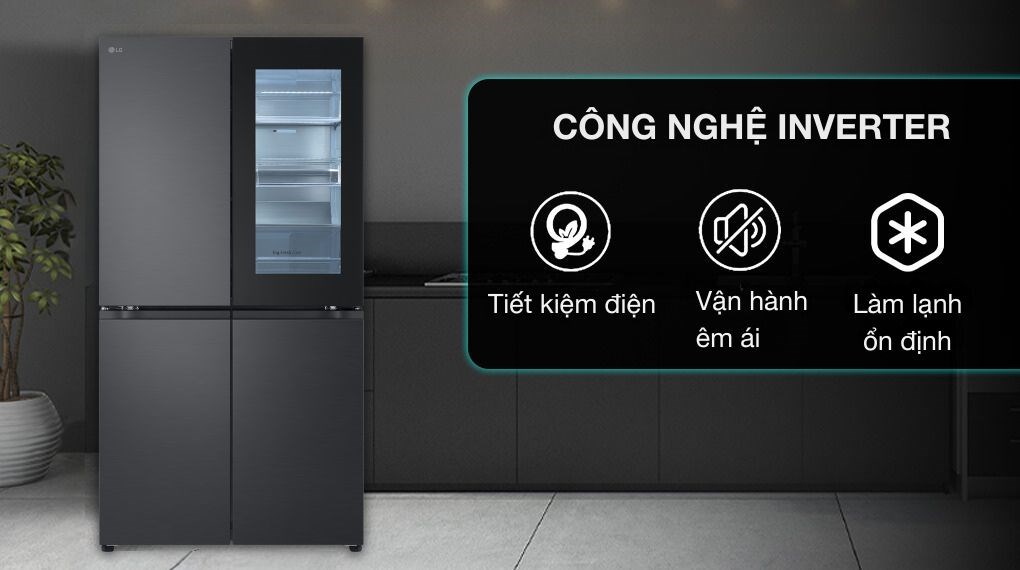 Tủ lạnh LG Inverter 666 lít Multi Door InstaView LFB66BLMI - Công nghệ tiết kiệm điện tu lanh lg inverter 666 lit multi door instaview lfb66blmi 3 1020x570 1