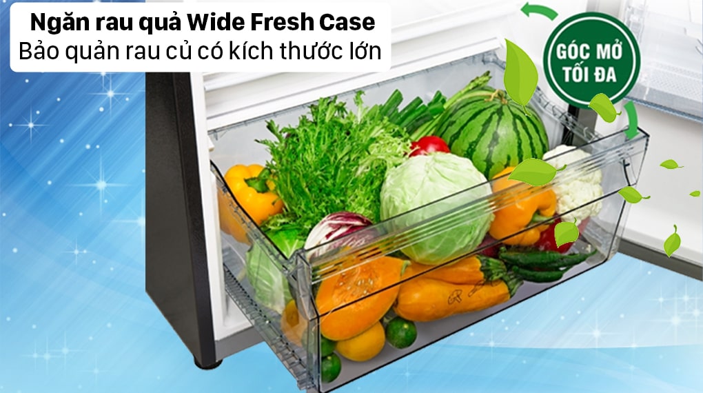 Ngăn rau củ Wide Fresh Case giúp bảo quản hiệu quả, nâng cao thời gian