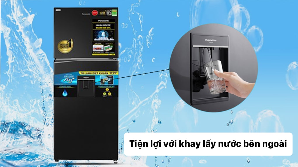 Tủ lạnh Panasonic inverter 326 Lít NR-TL351GPKV 7 Tính năng lấy nước bên ngoài tiện lợi người dùng