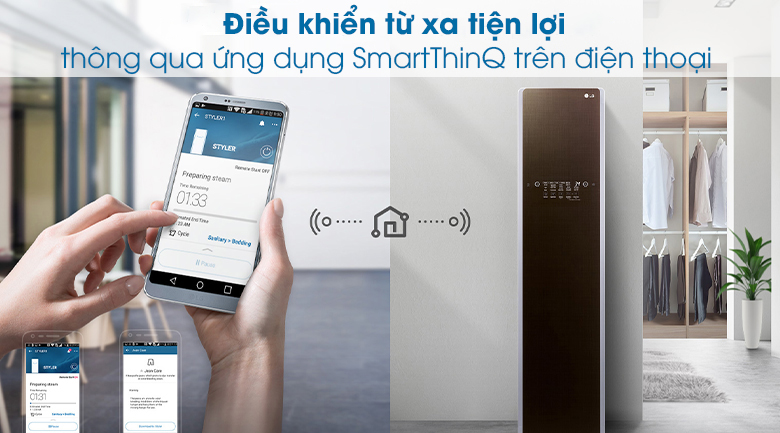 Tủ chăm sóc quần áo thông minh LG 3Styler S3RF 10 Tủ chăm sóc quần áo thông minh LG Styler S3RF - Điều khiển từ xa