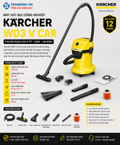 Máy hút bụi công nghiệp Karcher WD3 V Car