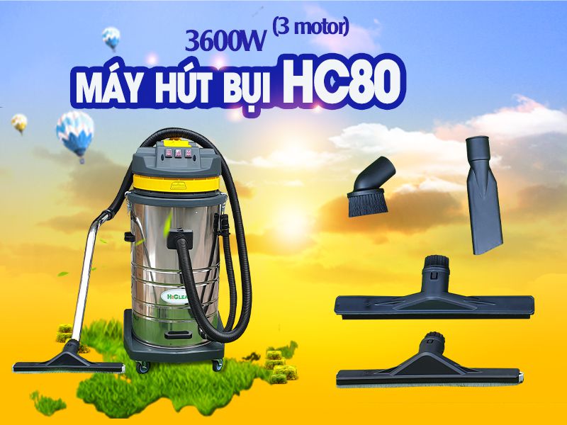Máy hút bụi nước công nghiệp Hiclean HC80 3 Tổng quan thiết kế