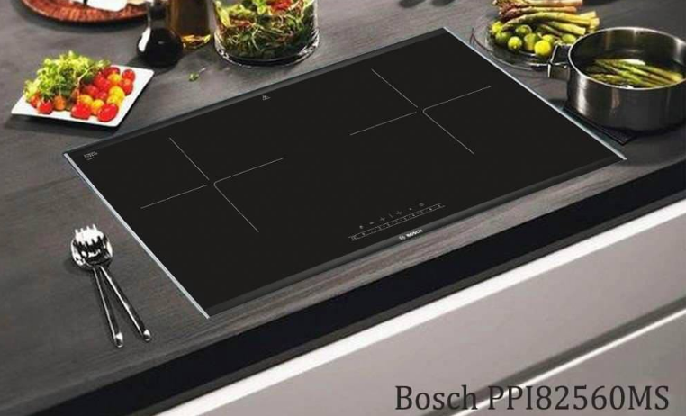 Bếp từ Bosch PPI82560MS 9 Thiết kế số lượng 2 vùng nấu đáp ứng tốt nhu cầu đun nấu.