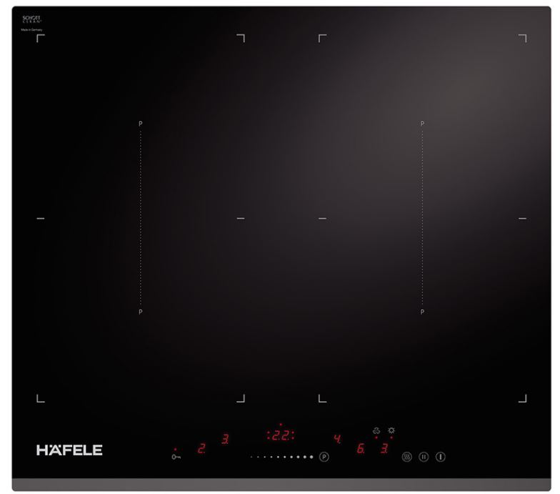1. Hafele HC-I604B 535.02.201 được thiết kế với 4 vùng nấu, sử dụng chất liệu cao cấp
