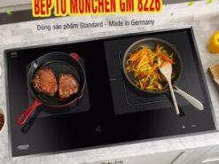 2. Bếp từ Munchen GM 8226 thiết kế 2 vùng nấu với công suất tối đa mỗi vùng là 2300W