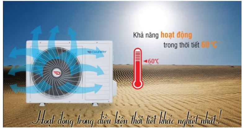 11. Dàn máy lạnh Dairry DR24-KC  hoạt động bền bỉ bất chấp điều kiện thời tiết khắc nghiệt
