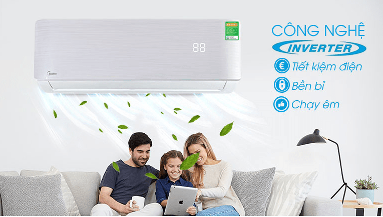 4. Công nghệ Inverter Quattro tiết kiệm điện năng hiệu quả
