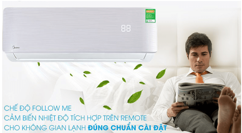 5. Tính năng Follow me thông minh trên điều hoà Midea MSAB-10CRDN8