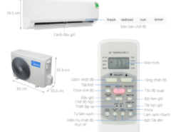 1. Phác hoạ tổng quát máy lạnh Midea 1.5 HP MSAF-13CRN8