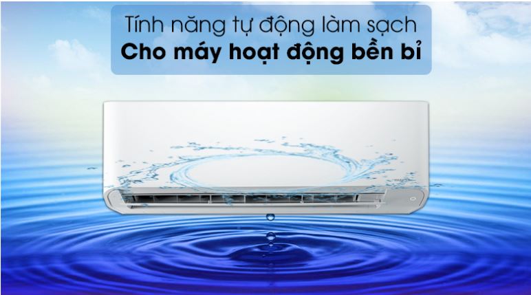 10. Máy lạnh inverter Toshiba RAS-H13C3KCVG-V sở hữ chức năng tự động làm dàn lạnh sạch sau mỗi lần hoạt động