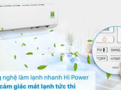 5. RAS-H13E2KCVG-V Điều hoà Toshiba làm lạnh nhanh chóng với chế độ Hi Power