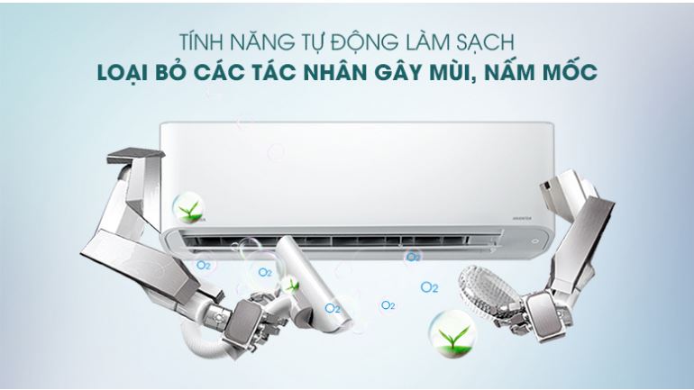 9. Điều hòa Toshiba RASH18C3KCVGV tự vệ sinh máy sau mỗi lần hoạt động giúp loại bỏ mùi ẩm mốc