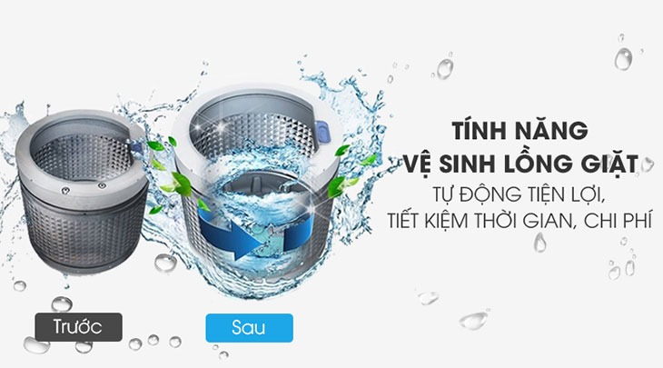 Máy giặt LG Inverter 16 kg TV2516DV3B 13 Cách sử dụng chế độ vệ sinh máy giặt LG cực đơn giản.
