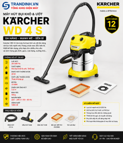 Máy hút bụi công nghiệp Karcher WD4 S
