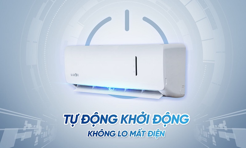 Điều hòa Karofi 12000BTU KDC-WI12 12 Tự động khởi động sau khi mất điện