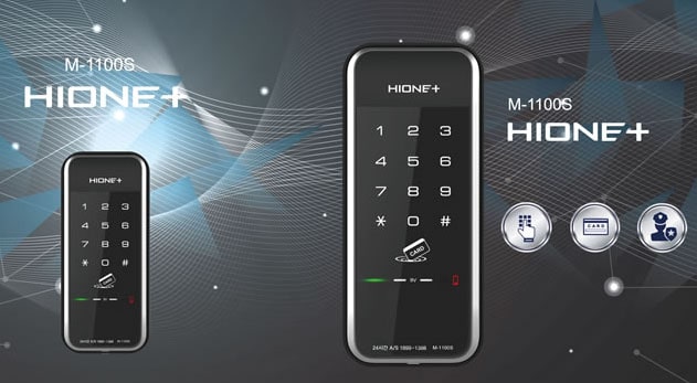 1. Khóa cửa thẻ từ Hione M-1100 thiết kế gọn gàng dễ sử dụng